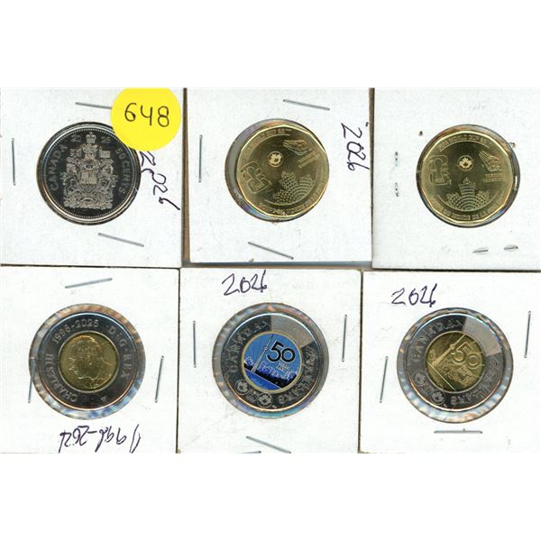 2026 Canada Two Dollar and 50 Cents, (2) 2026 FIFA World Cup $1 (Uncoloured), 2026 Canadian Two Doll