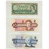 Image 1 : 1954 Canada One Dollar and 1986 Canada Uncirculated Two and Five Dollars.