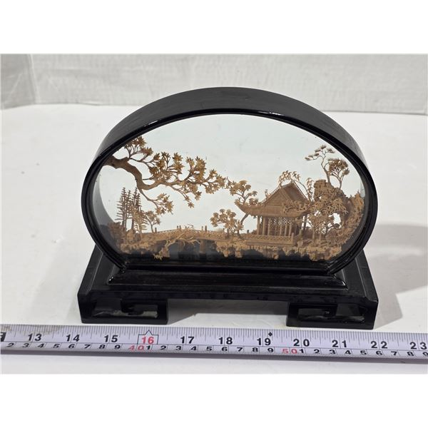 Vintage Chinese Cork Diorama Décor Piece
