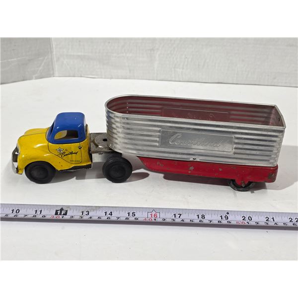 Late 1940 All Original Courtland Truck & Trailer, Keywind – Rare USA