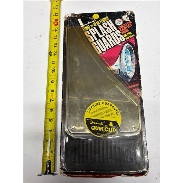 NOS Stainless-Steel Heavy-Duty Rubber Splash Guards