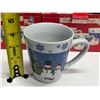 Image 2 : (2) 4pk Sets of 12oz Porcelain Christmas Mugs