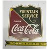 Image 1 : Coca-Cola Fountain Service Cardboard Sign
