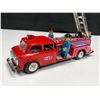 Image 3 : 10 ½” Metal Friction Powered Fire Truck w/ Siren