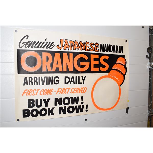Large Vintage Japanese Oranges Store Poster
