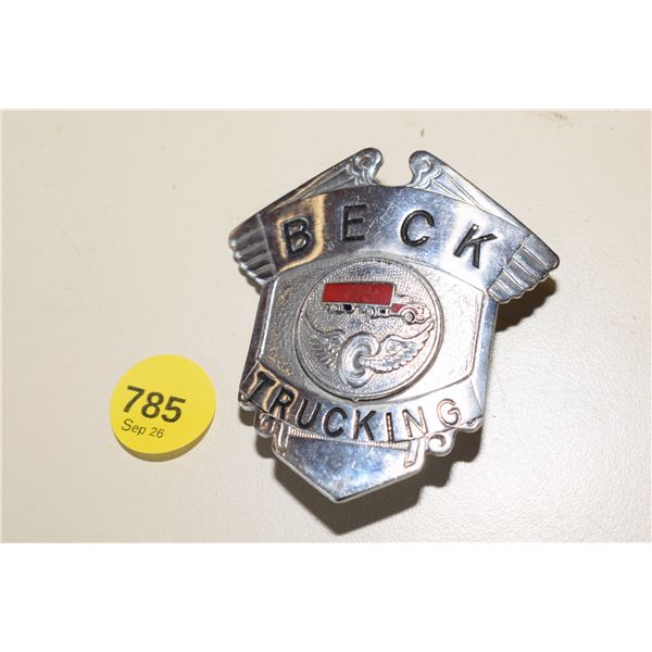 Beck Trucking Badge