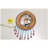 Image 1 : Indigenous Hand Crafted Beaded Leather Medallion