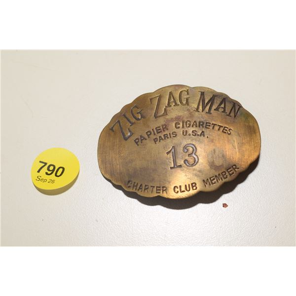 Zig Zag Cigarette Papers Club Badge