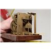 Image 2 : Vintage Clockwork Brass Mechanism in Fitted Wood Box for Unknown Insturment