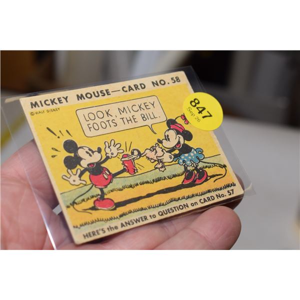 RARE 1935 O-Pee-Chee Canadian Disney Card #58