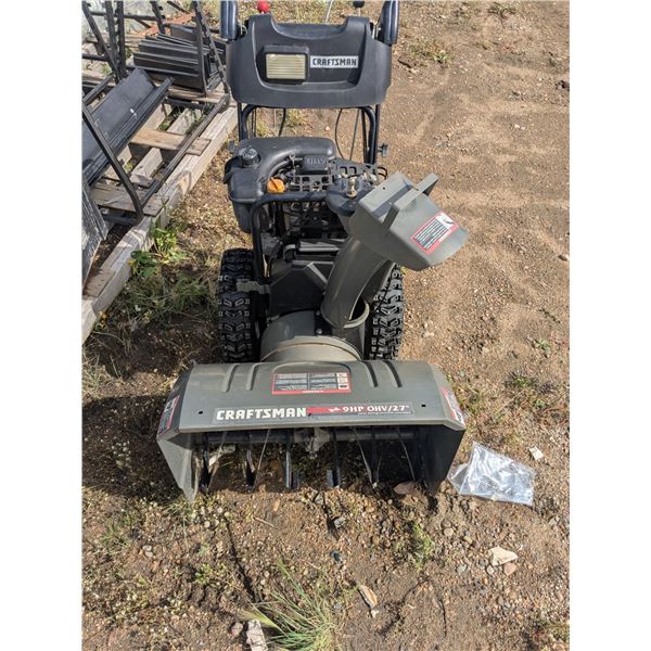 Craftsman 27" Snowblower, 9HP