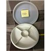 Image 1 : Vintage Tupperware Divided Serving Tray, c/w Cover.  1708-3