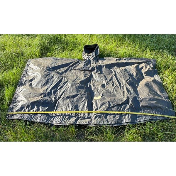 Vintage Olive Darb Military Poncho.  By Shiff & Co.
