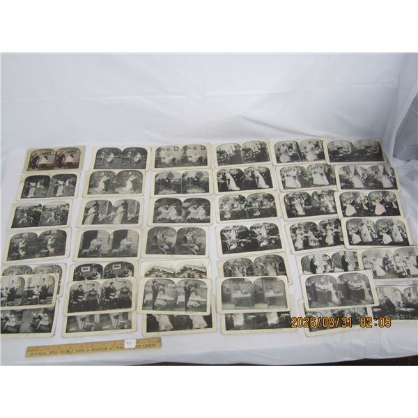 913.Lot of 41 Antique Stereoview Cards