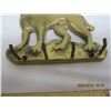 Image 4 : 921. Antique Brass Dog Key Hanger