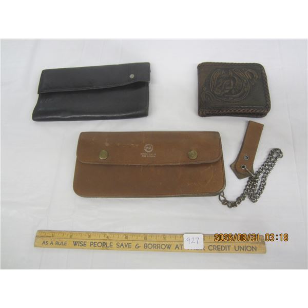 927. Lot of 3 Antique Wallets