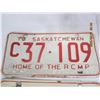 Image 2 : 931. 2 Saskatchewan 1973 License Plates one is a C Plate the other a F Plate