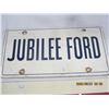 Image 2 : 932. 2 Vintage New Car Front Plates Jubilee Ford and Woodridge Mercury Lincoln Calgary