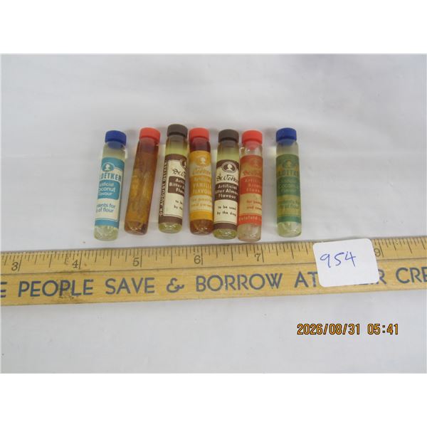 954. Vintage Dr. Oetker Food Flavor Jars Never Opened