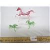 Image 1 : 964. 1960's Art Glass Horse and Dogs