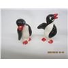 Image 2 : 966. 1960'S 2 Penguin Figures and Wooden Salt and Peppers Sea Captain and Whale Hand Made