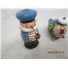 Image 4 : 966. 1960'S 2 Penguin Figures and Wooden Salt and Peppers Sea Captain and Whale Hand Made