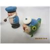 Image 6 : 966. 1960'S 2 Penguin Figures and Wooden Salt and Peppers Sea Captain and Whale Hand Made