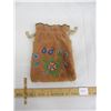 Image 1 : 969. Antique Native American Beaded Velvet Purse Rare Item