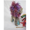 Image 3 : 975. Vintage Mexican Folk Art Stuffed Animals Lion and Alligator