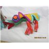 Image 5 : 975. Vintage Mexican Folk Art Stuffed Animals Lion and Alligator