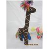 Image 2 : 976. Vintage Mexican Folk Art Stuffed Animals Giraffe and Pig
