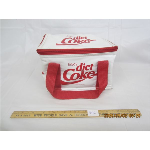 982. Vintage Diet Coke 6 Pack Vinal Cooler in Good Shape