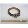 Image 1 : 988. Almost New Leather Belt with a Quality Mechanic Belt Buckle
