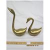 Image 1 : 994. 2 Vintage Solid Brass Swans in Great Condition.