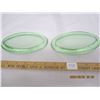 Image 4 : 998. 2 Antique Small Uranium Glass Dishes Glows Green Under Light