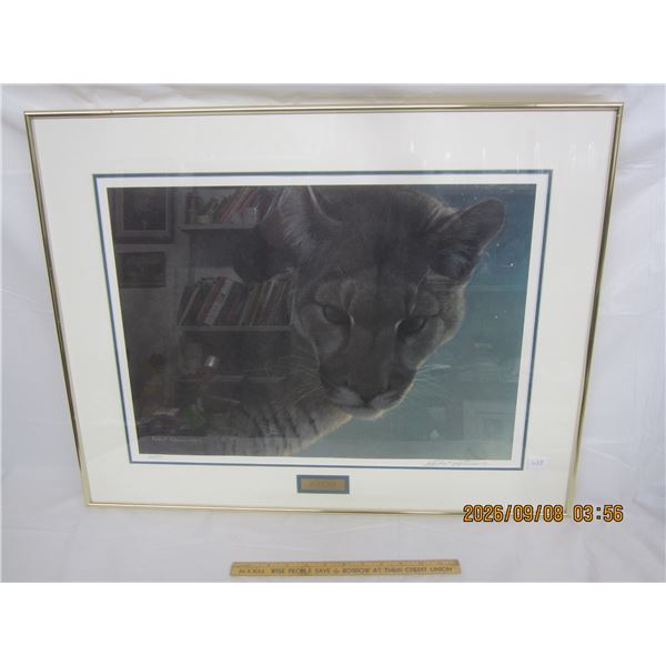 1025. Robert Bateman Star Light Cougar Signed and Numbered Print with a Certificate of Authenticity