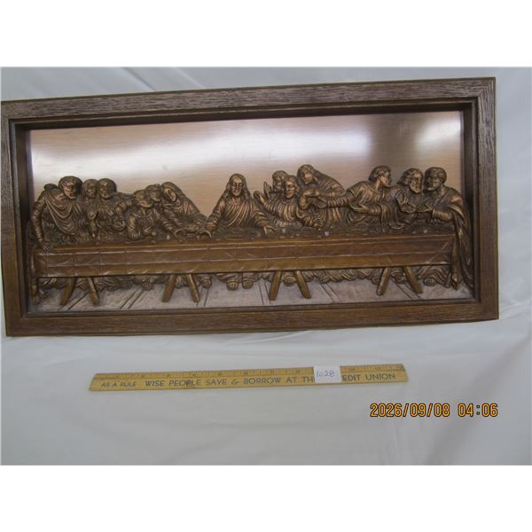 1028. Copper craft The Last Supper 3D Copper Artwork in Good Condition