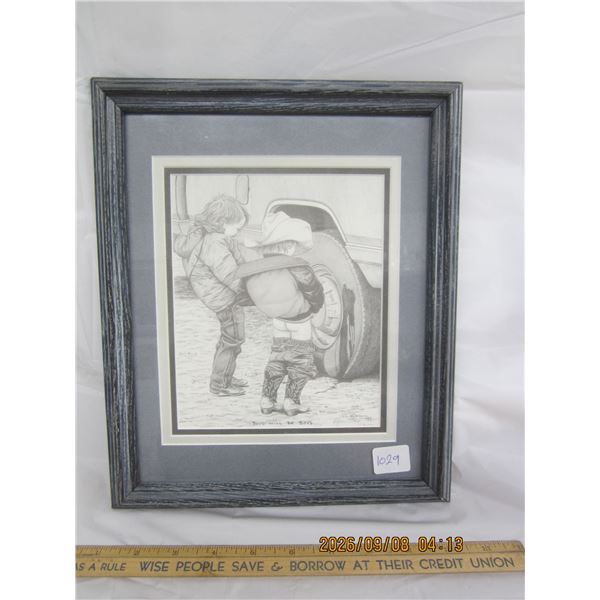 1029. Bernie Brown Boys Will Be Boys Print Signed and Dated