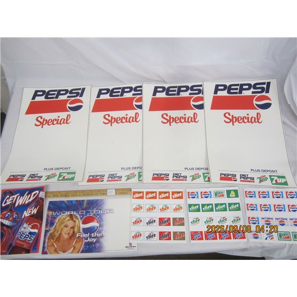 1033. Vintage Pepsi Advertising Lot in Good Shape