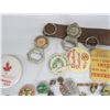 Image 10 : 1043. Lot of Vintage Pins, Bottle Openers, John Diefenbaker Pin Back Button Etc.