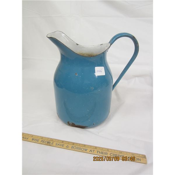 1046. Rare Blue Enamel Jug