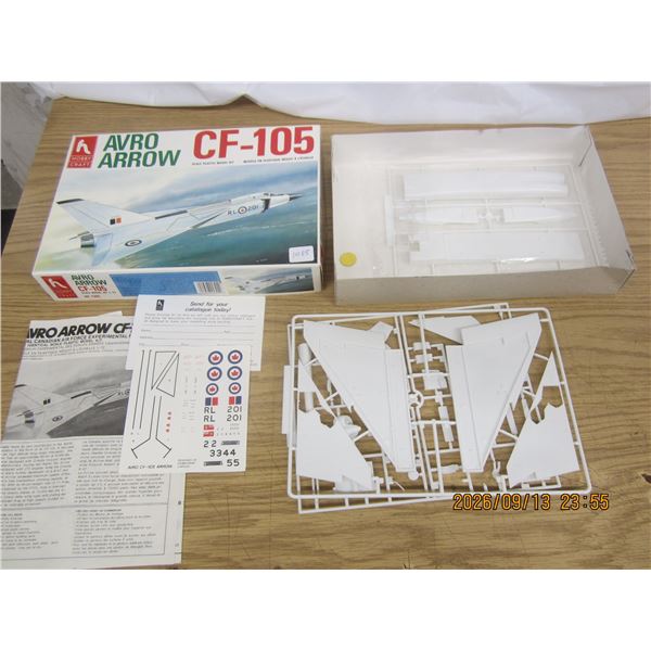1065. Avro Arrow CF-105 Scale Plastic Model Kit Unbuild