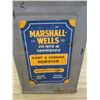 Image 2 : 1068. Antique Marshall Wells Paint and Varnish Remover Can Dates 1920's Great Shape
