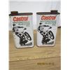 Image 1 : 1069. 2 Castrol Motorcycle Injector Oil Cans Full Circa 1970'S