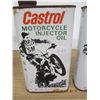 Image 2 : 1069. 2 Castrol Motorcycle Injector Oil Cans Full Circa 1970'S