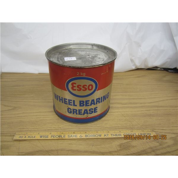 1073. Large Vintage ESSO Grease Can Half Full