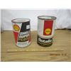 Image 1 : 1074. 2 Vintage Shell Oil Cans 1 is Full
