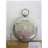 Image 2 : 1086. Antique Sterling English Key Wind Double Door Pocket Watch Working no Key 126 grams
