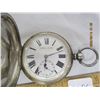 Image 3 : 1086. Antique Sterling English Key Wind Double Door Pocket Watch Working no Key 126 grams