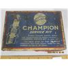 Image 2 : 1094. Rare Antique Champion Spark Plug Service Kit Metal Box